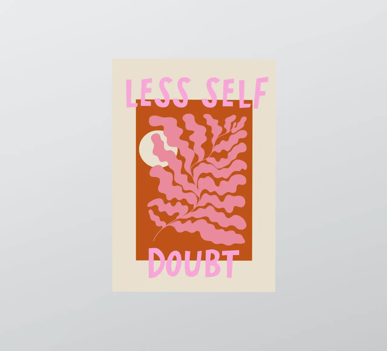 Less Self Doubt Abstract Art adesivo da GraceDigitalArtCo