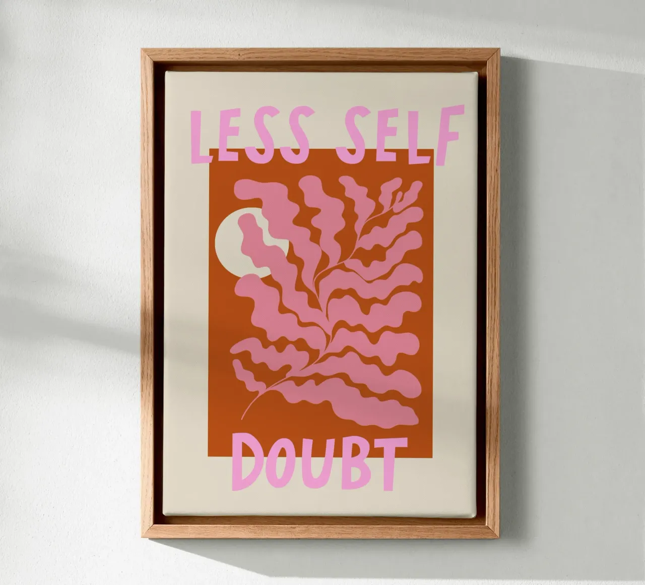 Less Self Doubt Abstract Art tela con Cornice a cassetta da GraceDigitalArtCo