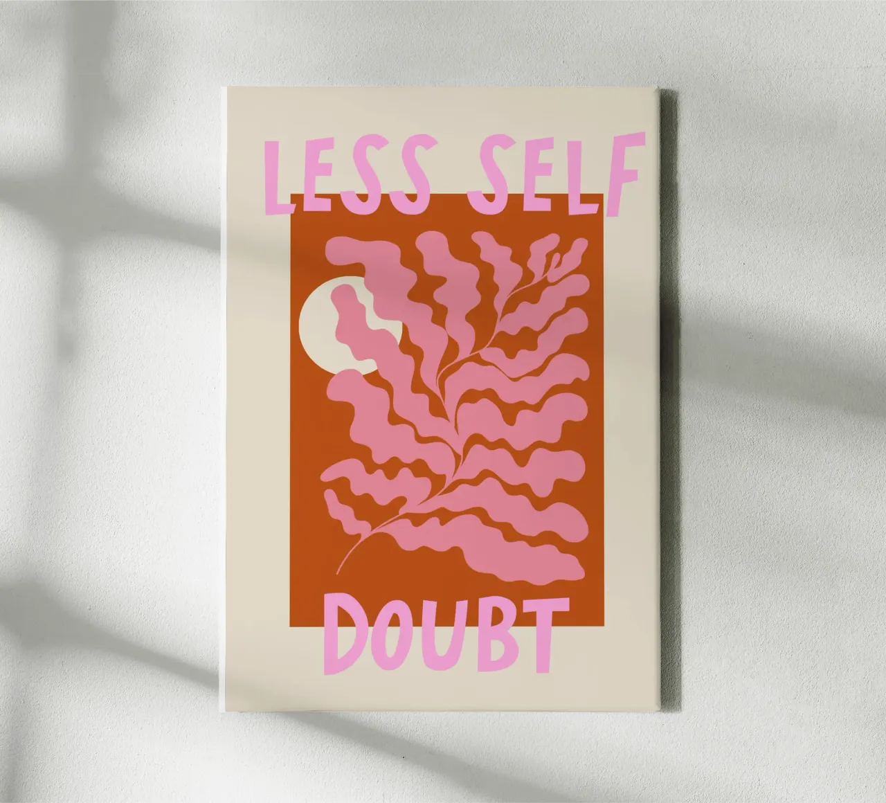 Less Self Doubt Abstract Art tela con Cornice a cassetta da GraceDigitalArtCo
