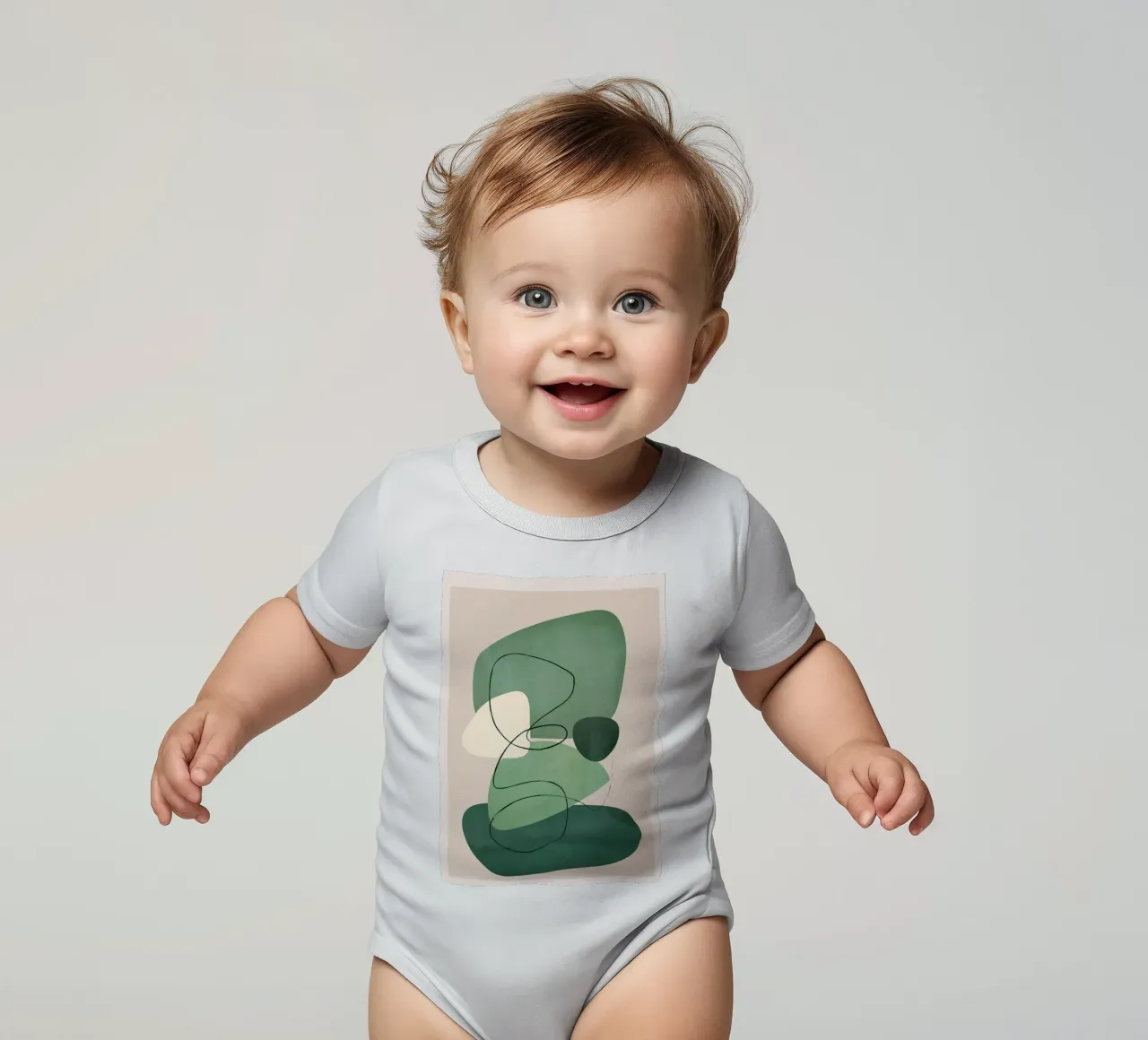 Floating Abstraction 2 body neonato maniche corte da cityart