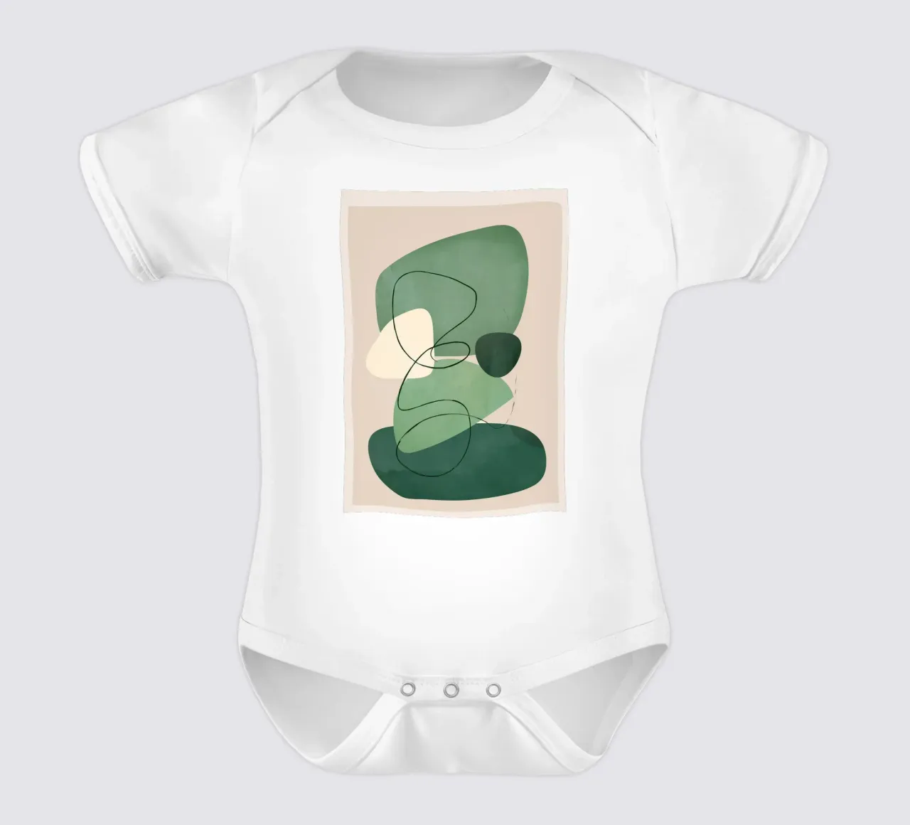 Floating Abstraction 2 short-sleeve baby romper by cityart