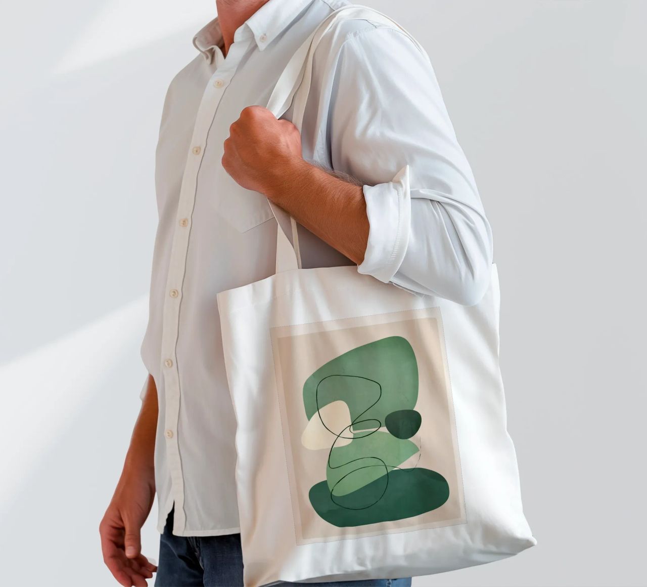 Floating Abstraction 2 borsa in juta da cityart