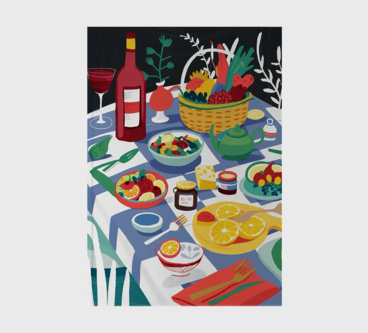 Abundant Picnic Spread notebook by Chroma Haven