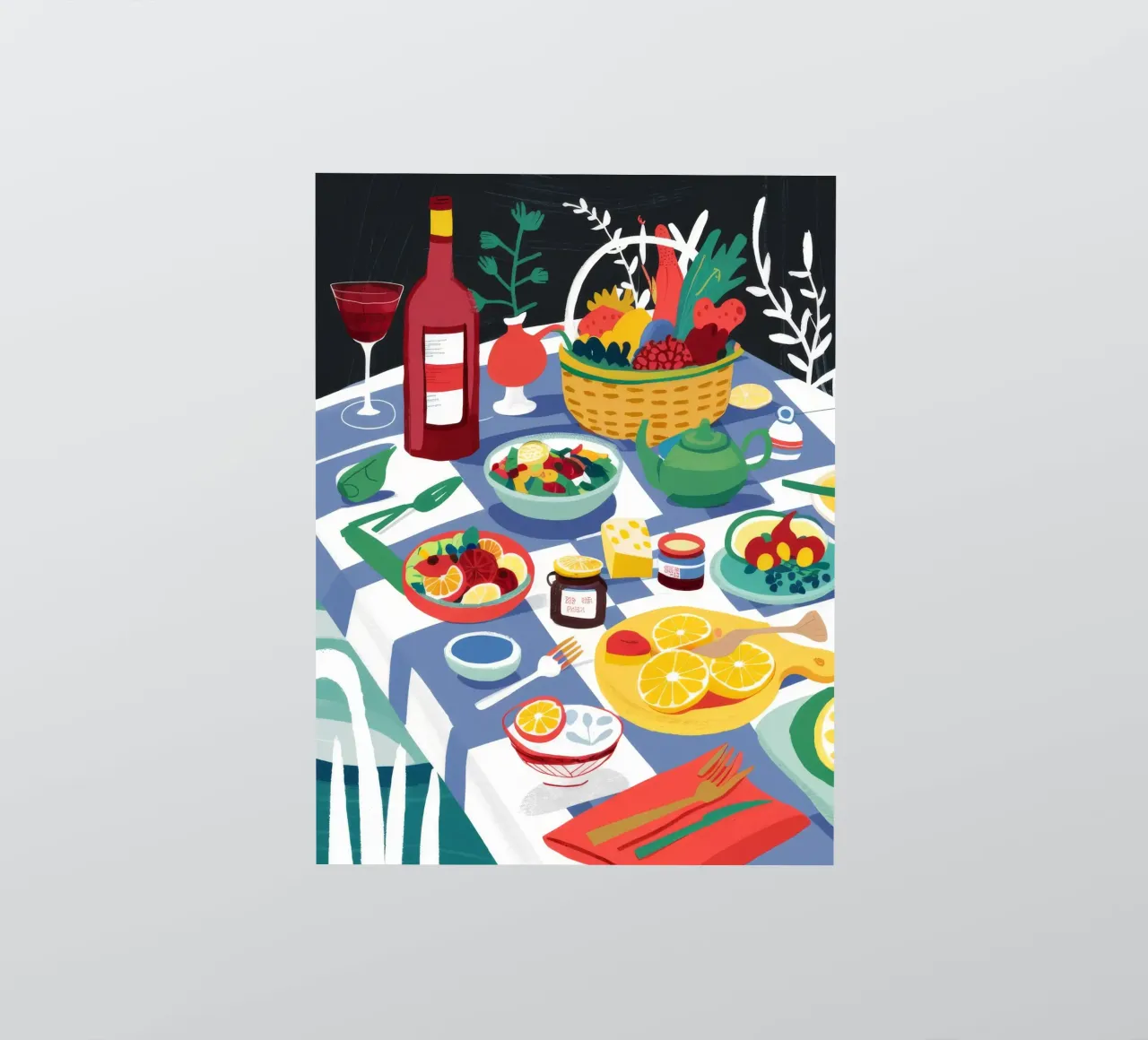 Abundant Picnic Spread sticker by Chroma Haven