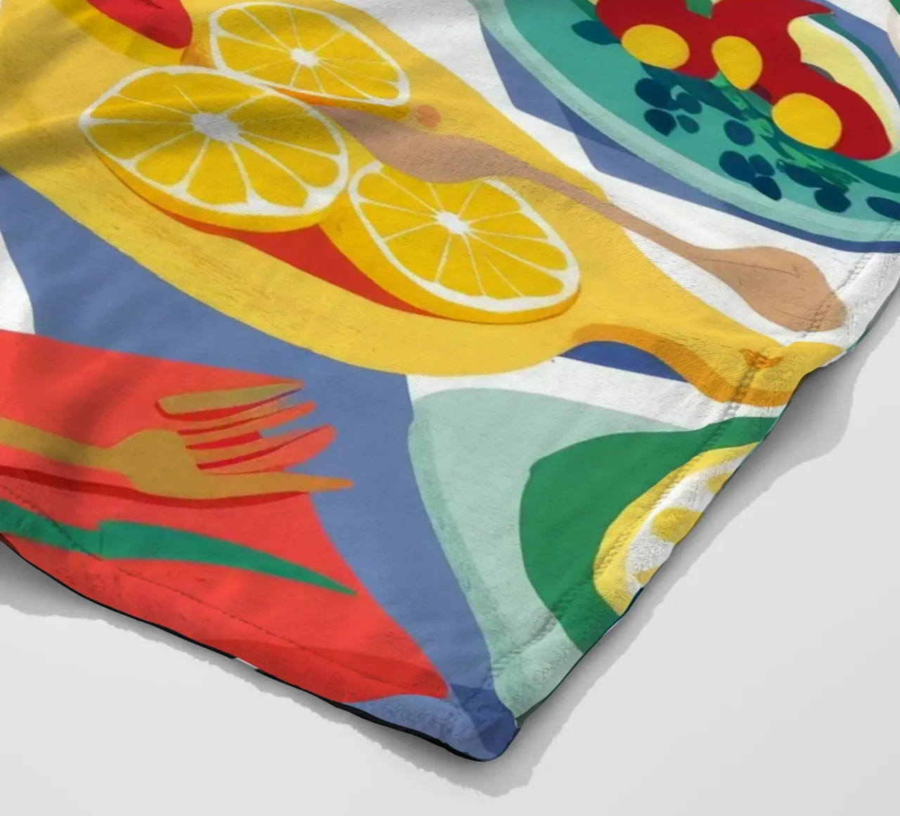 Abundant Picnic Spread fleece blanket by Chroma Haven