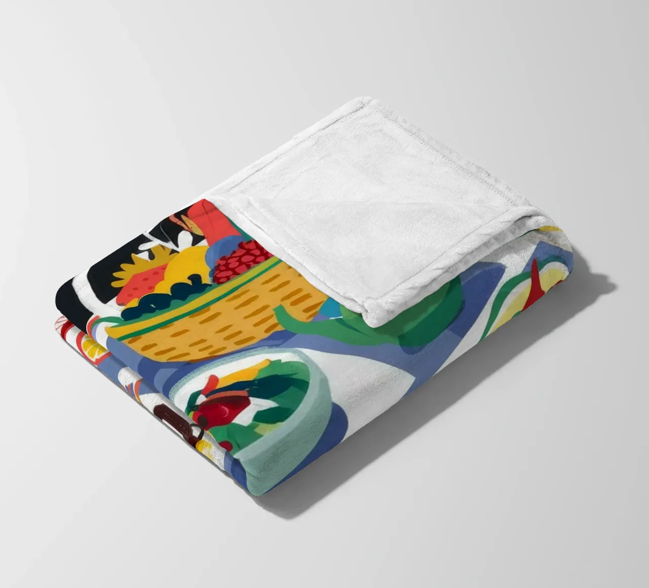 Abundant Picnic Spread fleece blanket by Chroma Haven