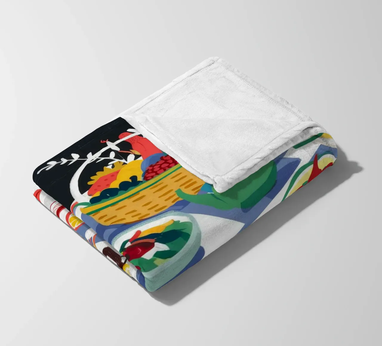 Abundant Picnic Spread fleece blanket by Chroma Haven