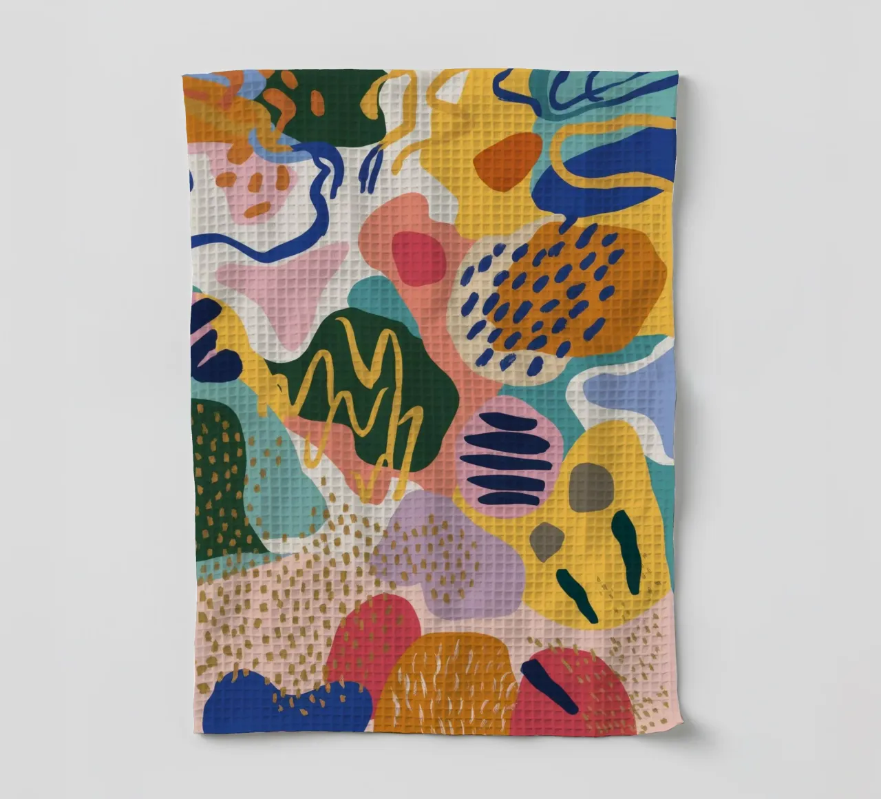 Organic Shape Symphony tea towel by Chroma Haven