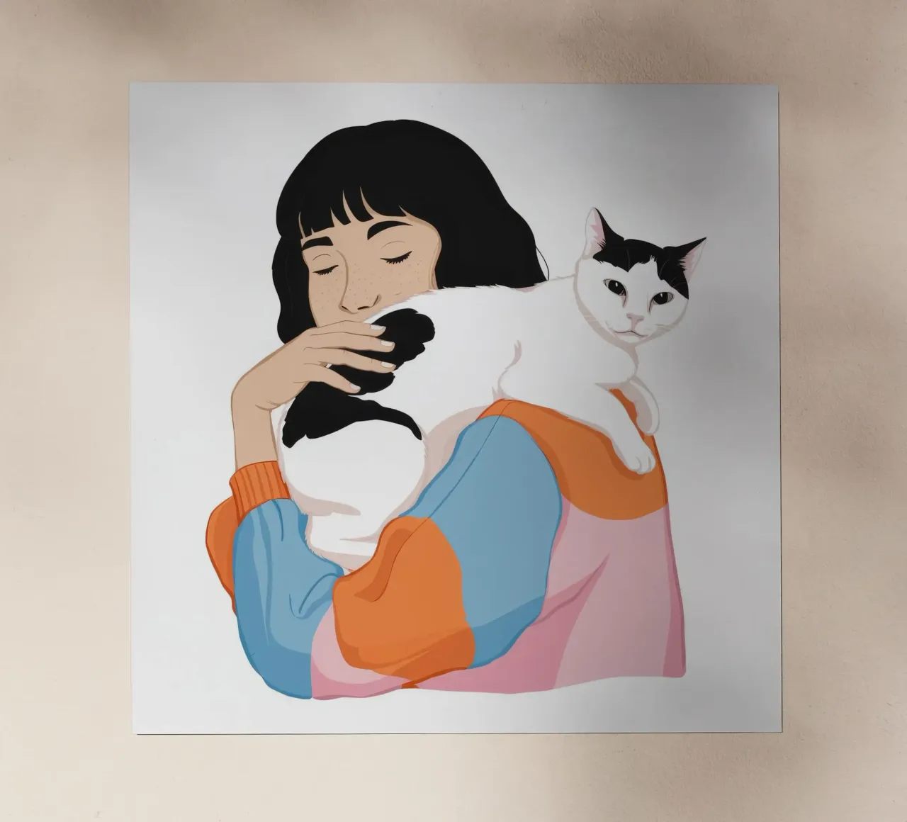 Gentle Cat Affection backlit film by Chroma Haven