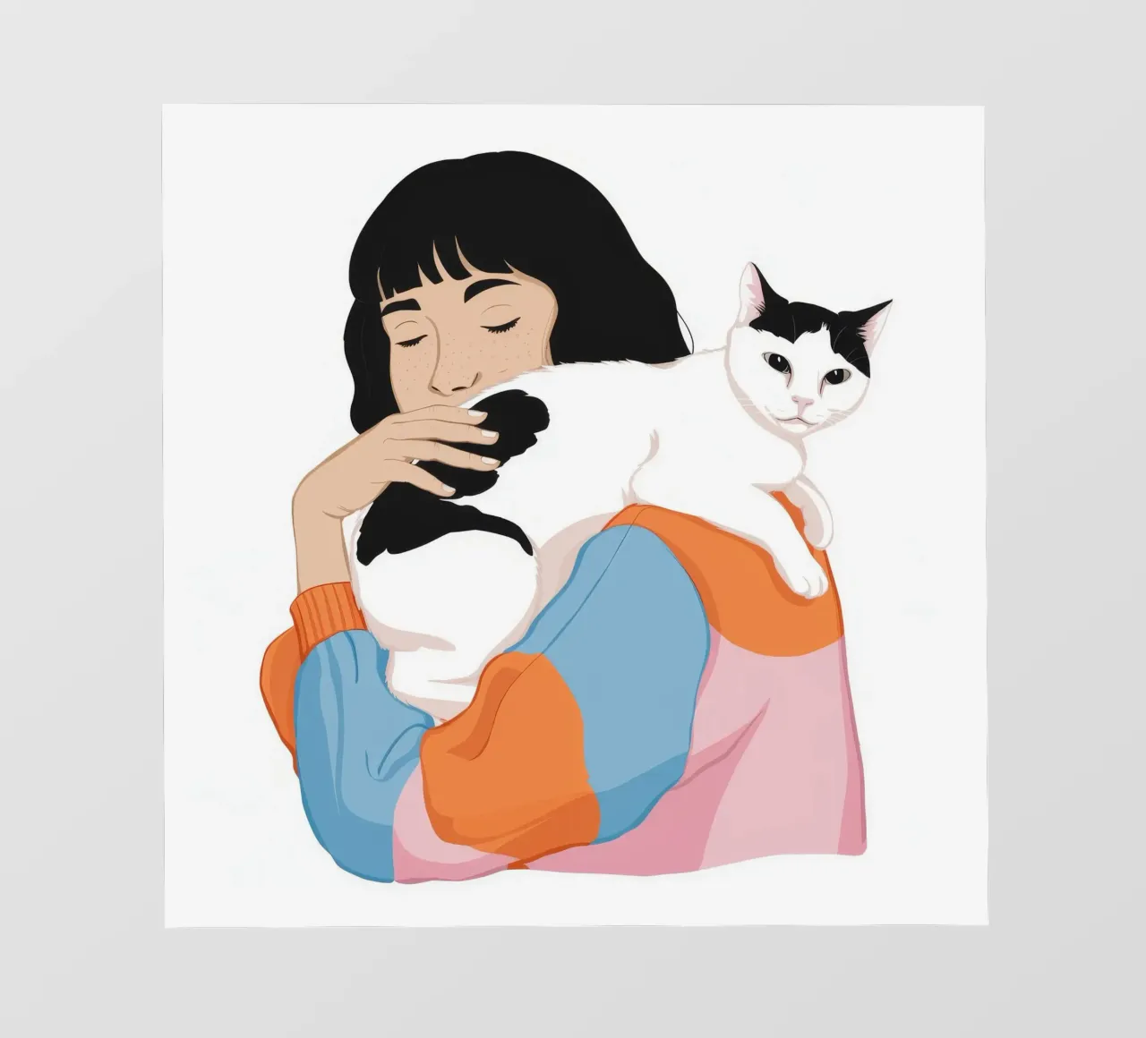 Sanfte Zuneigung für Katzen Fototapete von Chroma Haven