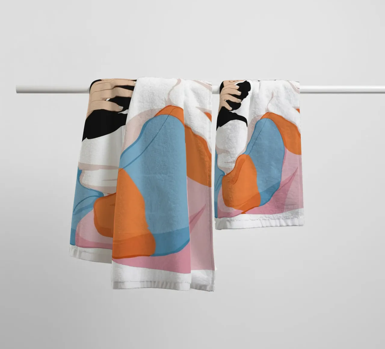 Affection douce pour les chats serviette de bain de Chroma Haven