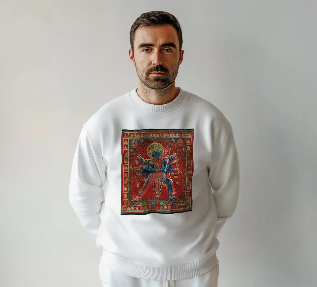 Chakrasamvara e la consorte Vajravarahi (1450-1500 circa) felpa da Venus Art
