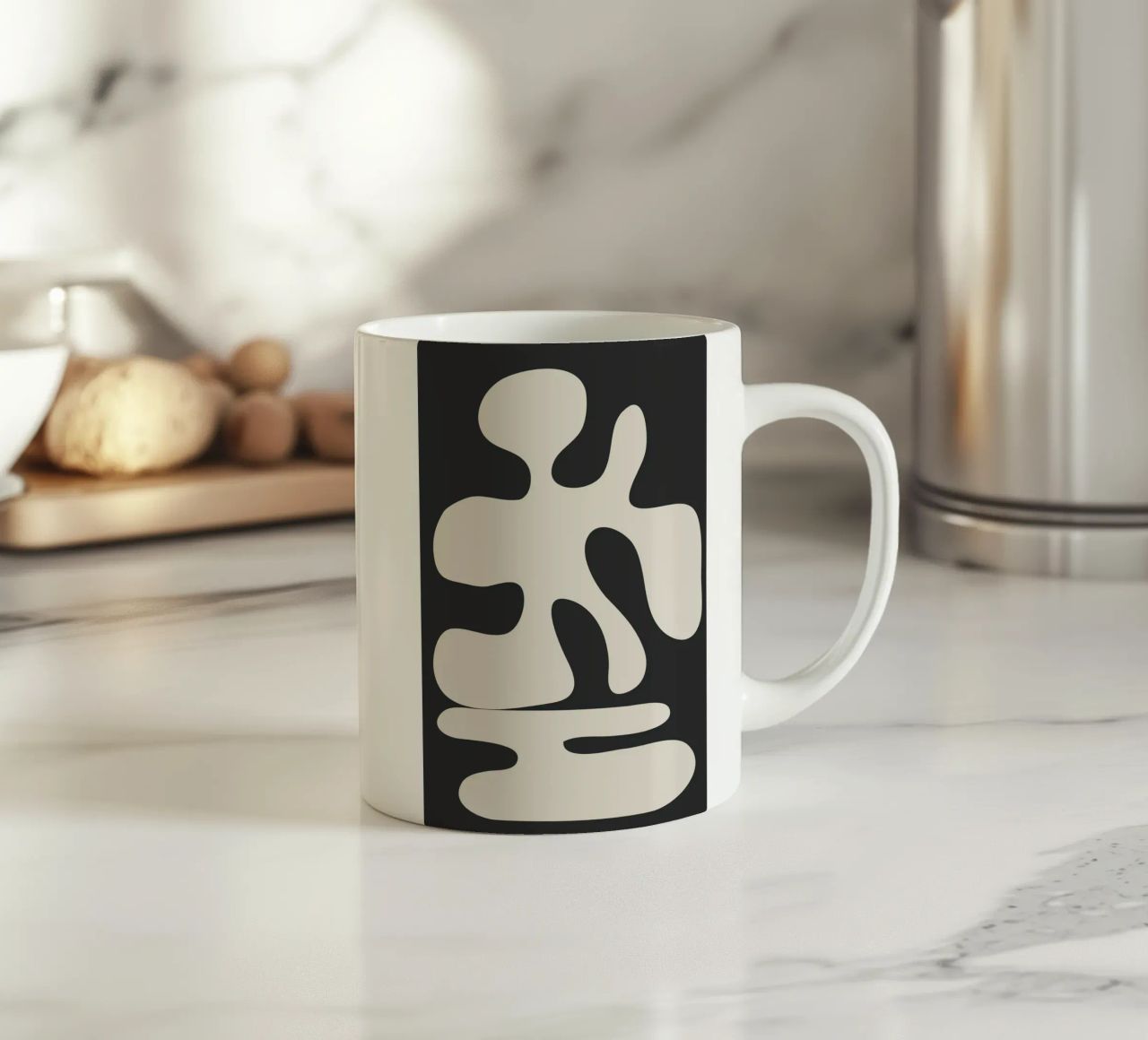 Modern Abstract Shapes 1 tazza in ceramica da Nadjaa