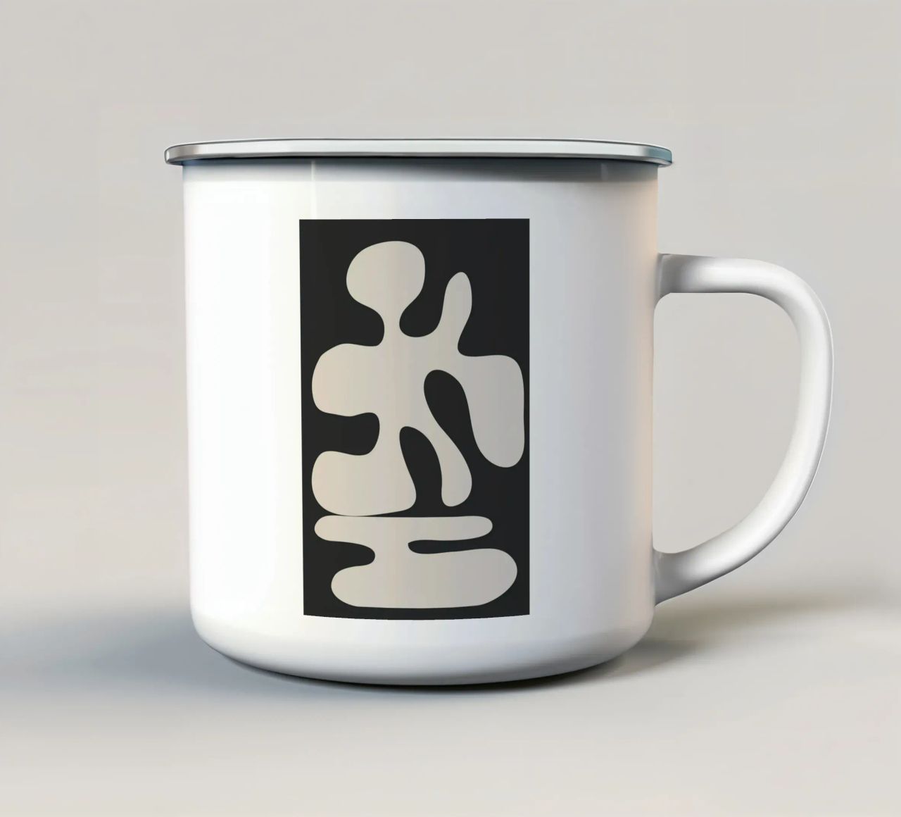 Modern Abstract Shapes 1 enamel mug by Nadjaa
