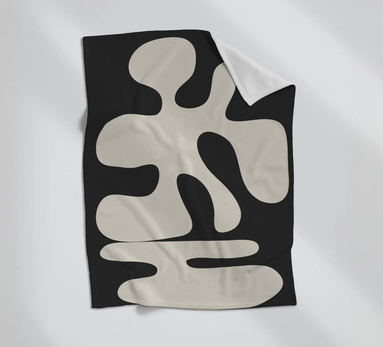 Modern Abstract Shapes 1 fleece blanket by Nadjaa