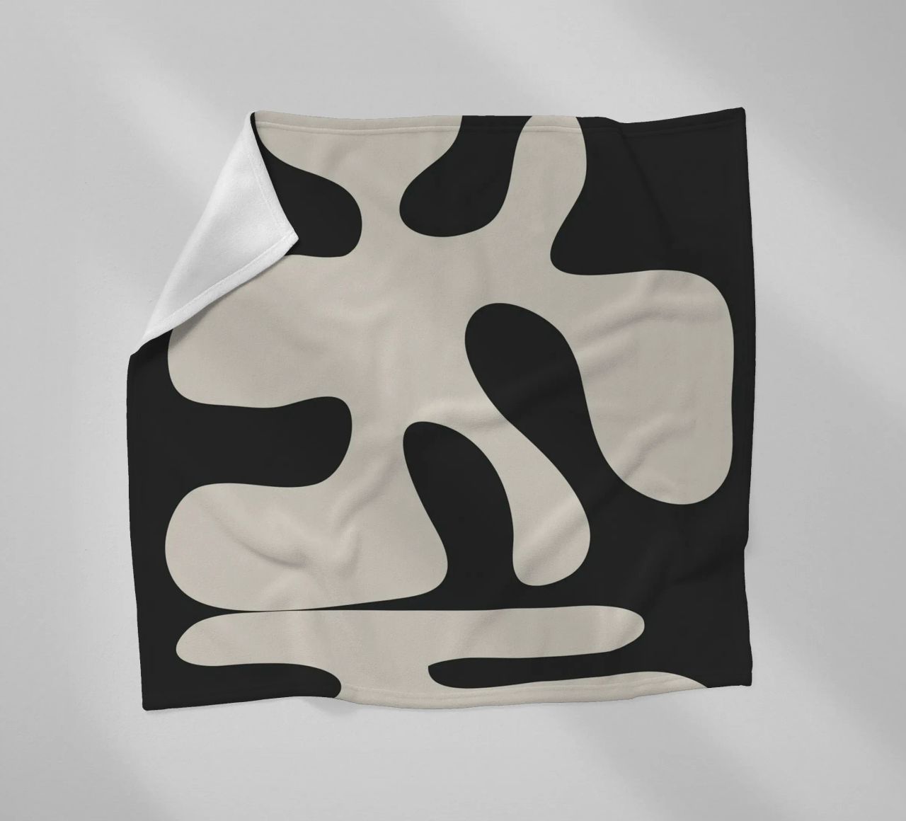 Modern Abstract Shapes 1 fleece blanket by Nadjaa