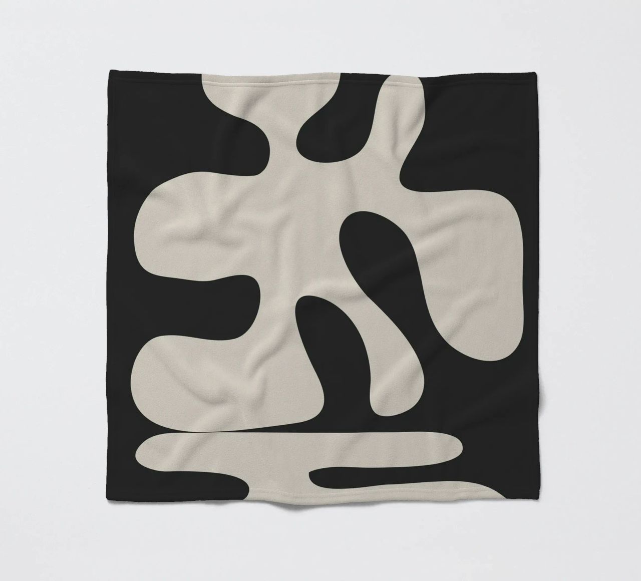 Modern Abstract Shapes 1 fleece blanket by Nadjaa