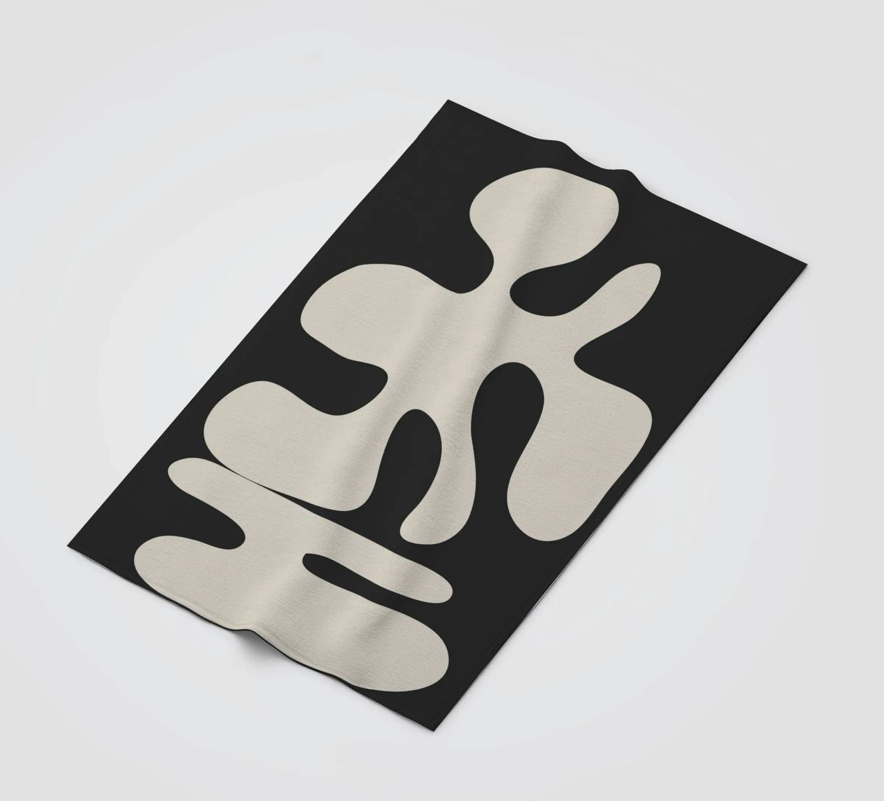 Modern Abstract Shapes 1 fleece blanket by Nadjaa