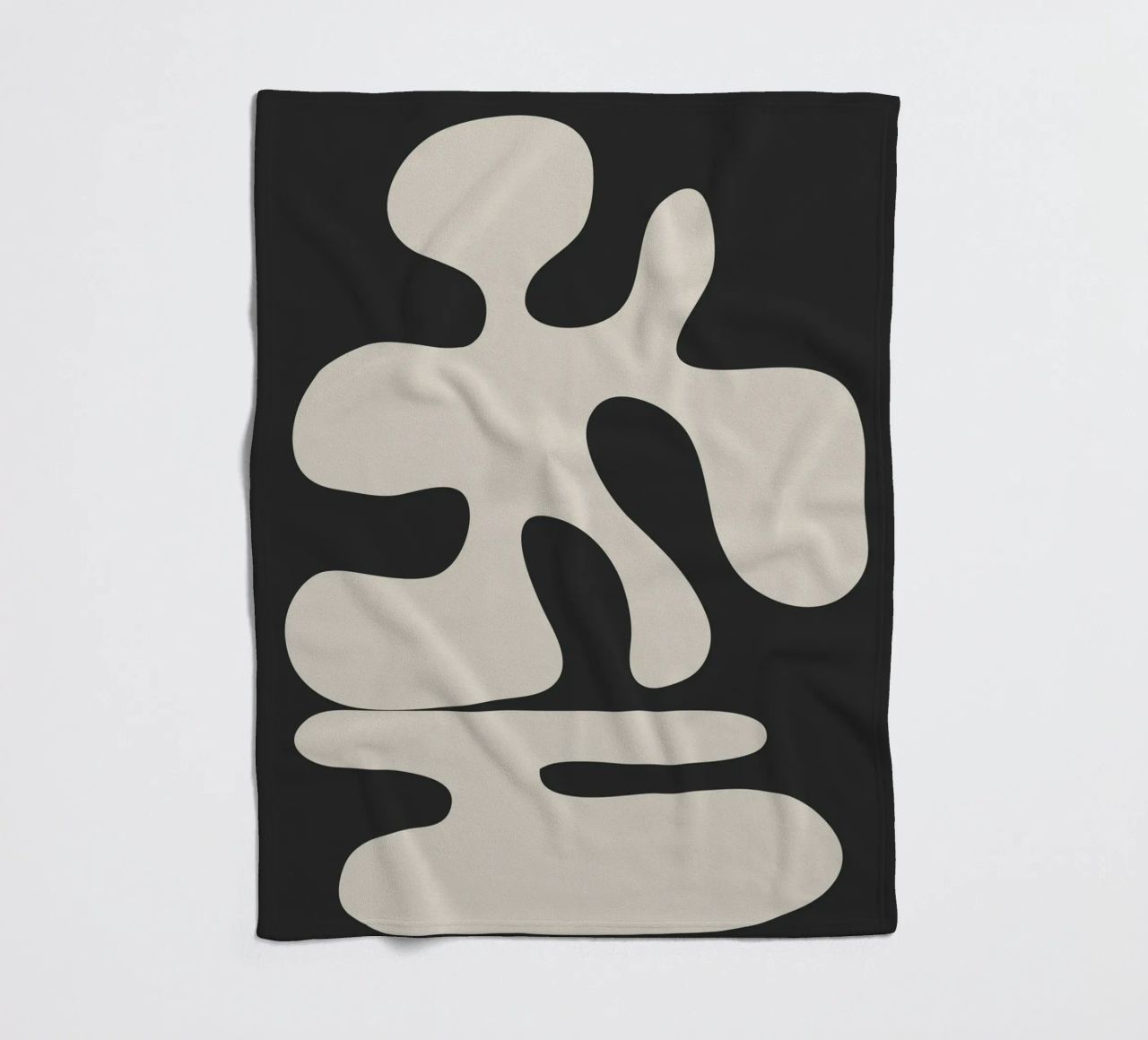 Modern Abstract Shapes 1 fleece blanket by Nadjaa