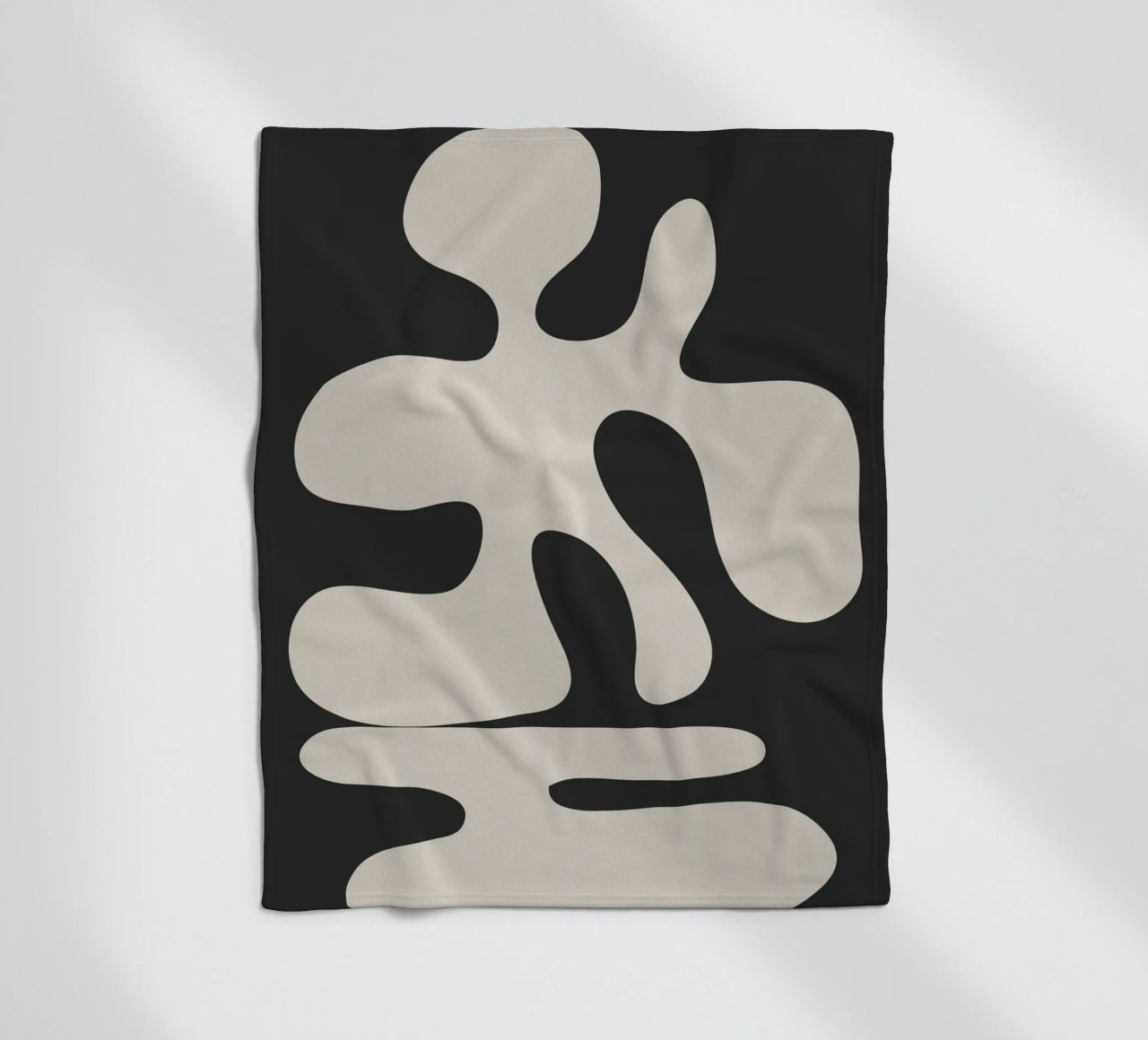 Modern Abstract Shapes 1 fleece blanket by Nadjaa