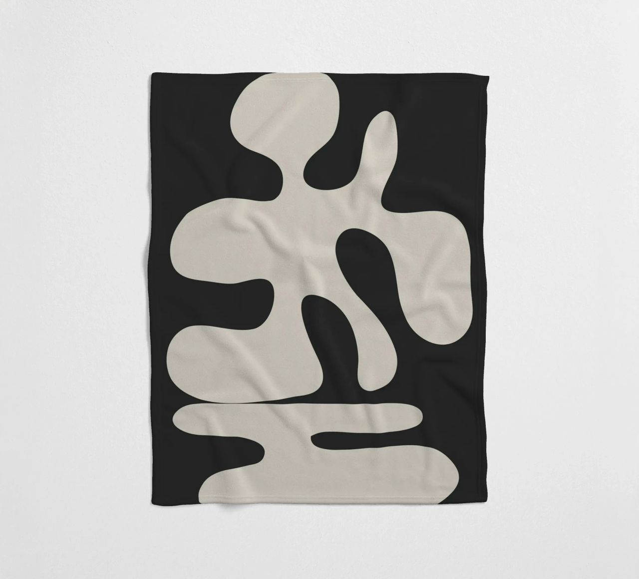 Modern Abstract Shapes 1 fleece blanket by Nadjaa