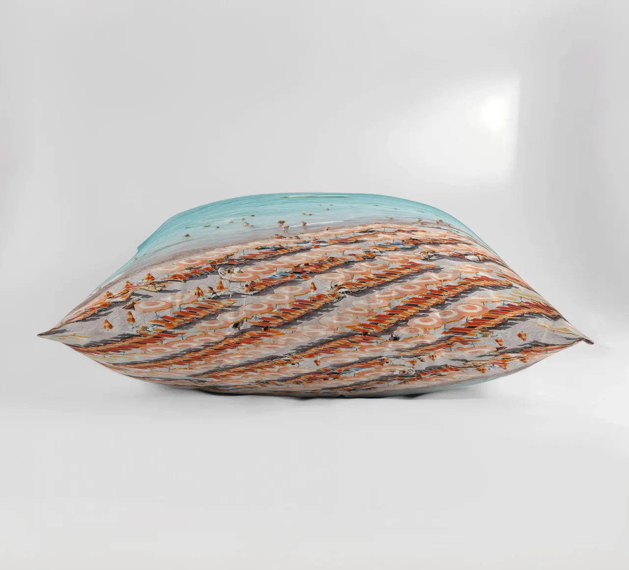 Positano Colourful Beach Scene cuscino da GraceDigitalArtCo