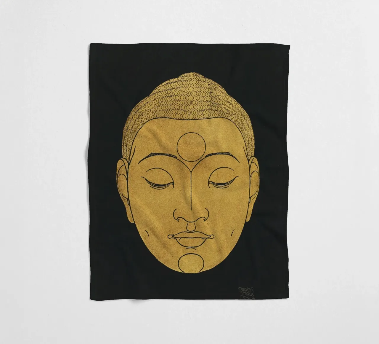 Testa di Buddha (1943) di Reijer Stolk coperta in pile da Venus Art
