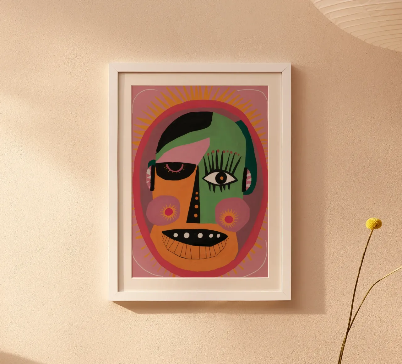 Ritratto pop psichedelico poster con telaio in plastica da Chroma Haven