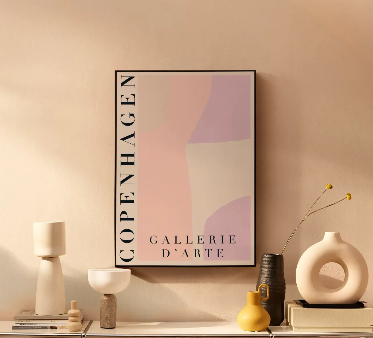 Copenhagen Pastel Abstract Art Acryl-Glas von GraceDigitalArtCo