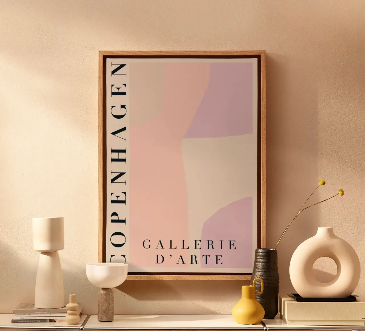 Copenhagen Pastel Abstract Art tela con Cornice a cassetta da GraceDigitalArtCo