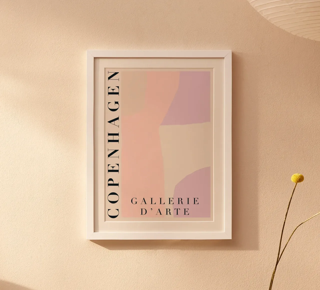 Copenhagen Pastel Abstract Art poster con telaio in alluminio da GraceDigitalArtCo
