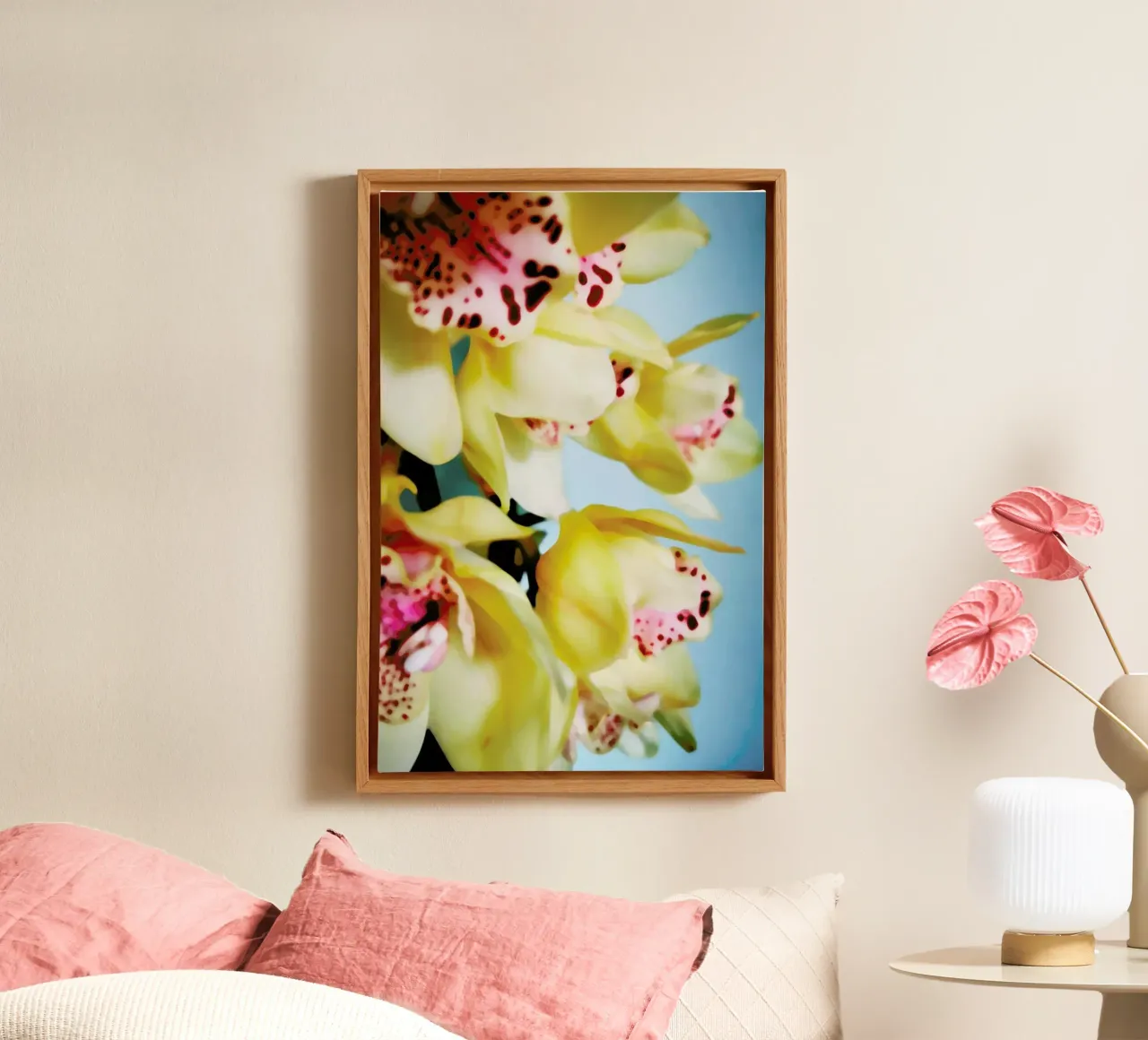 Orchids 9 canvas met Baklijst van Angelo Cerantola