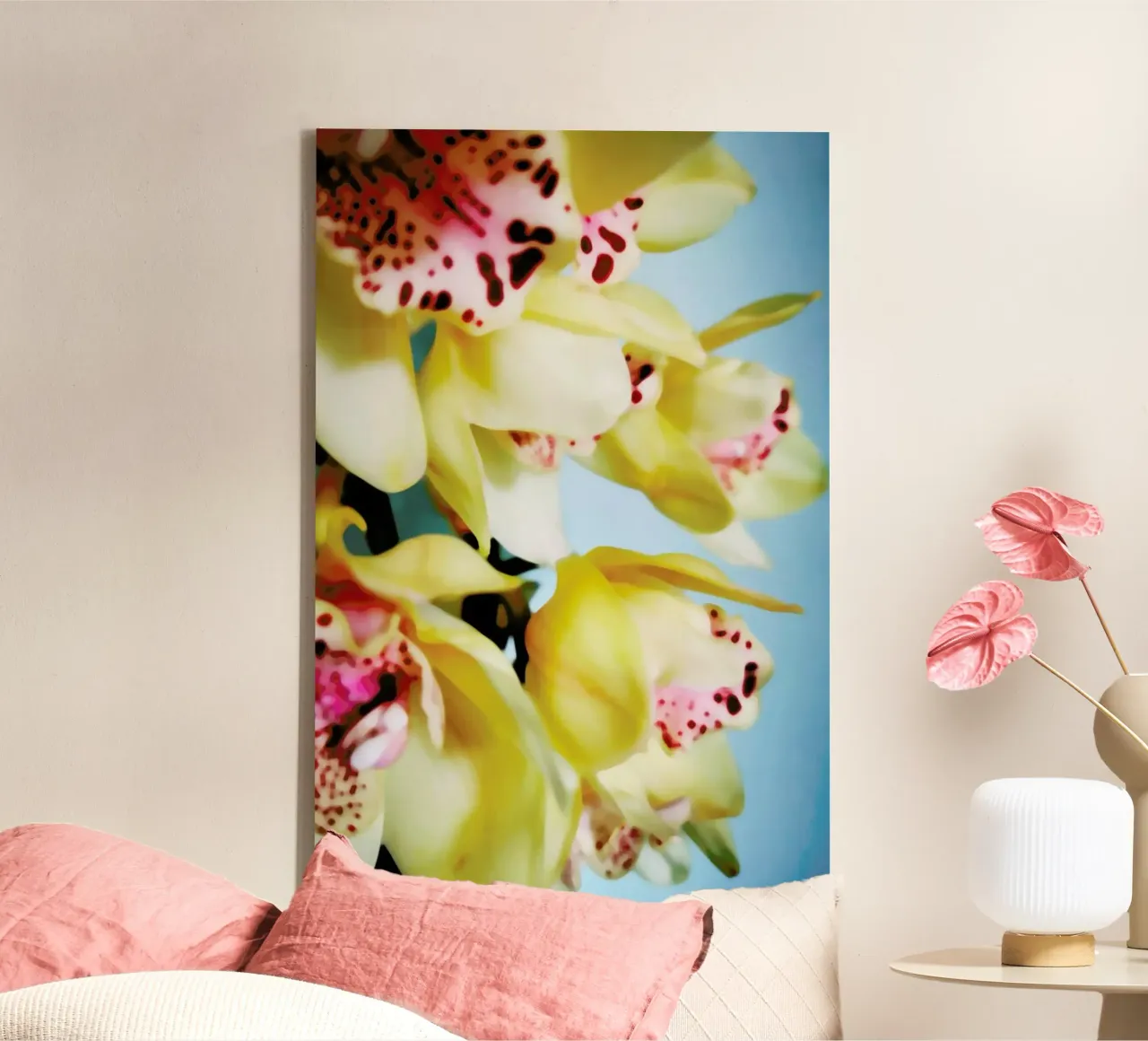 Orchids 9 canvas met Baklijst van Angelo Cerantola