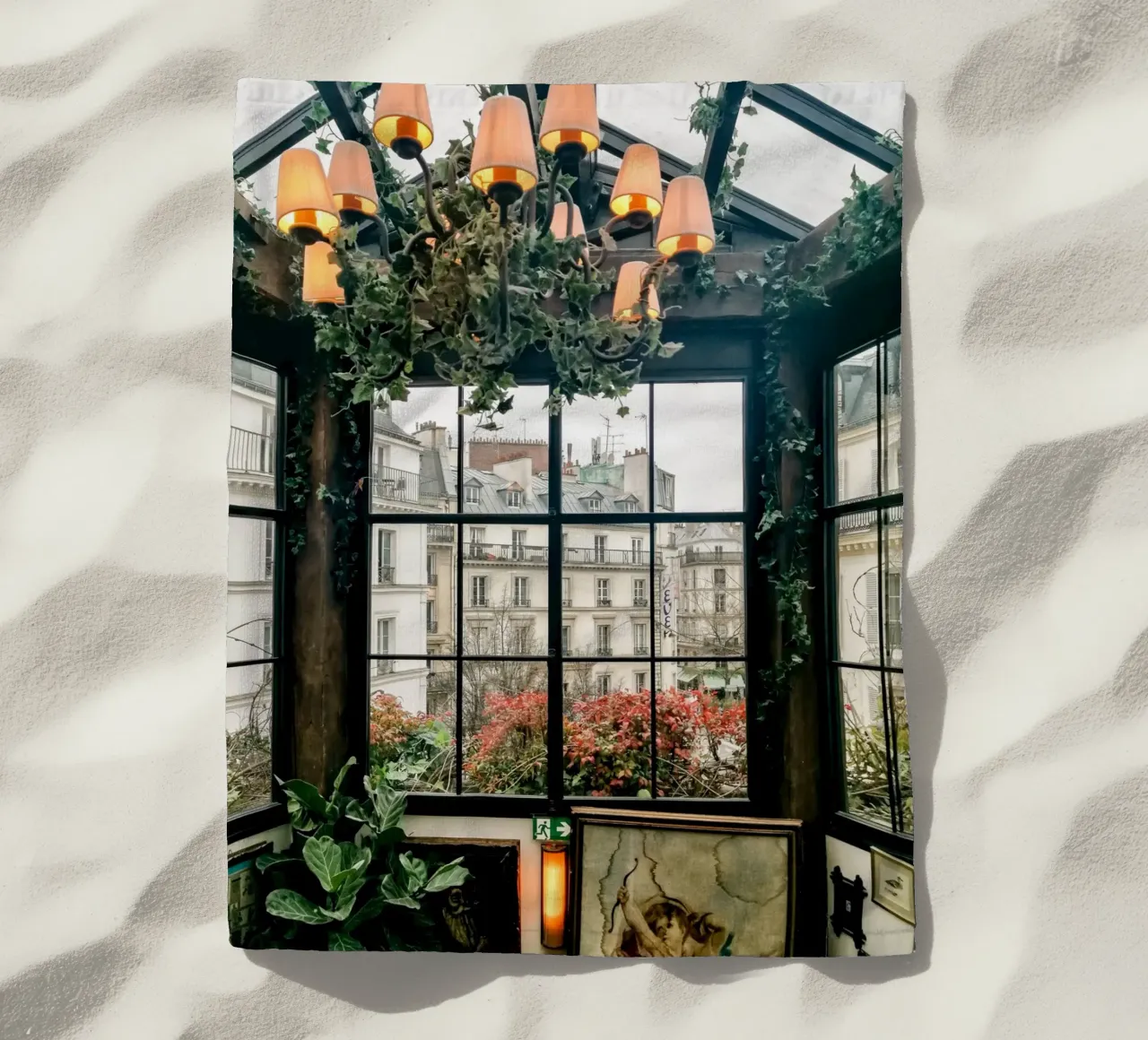 Paris Window View telo mare da GraceDigitalArtCo