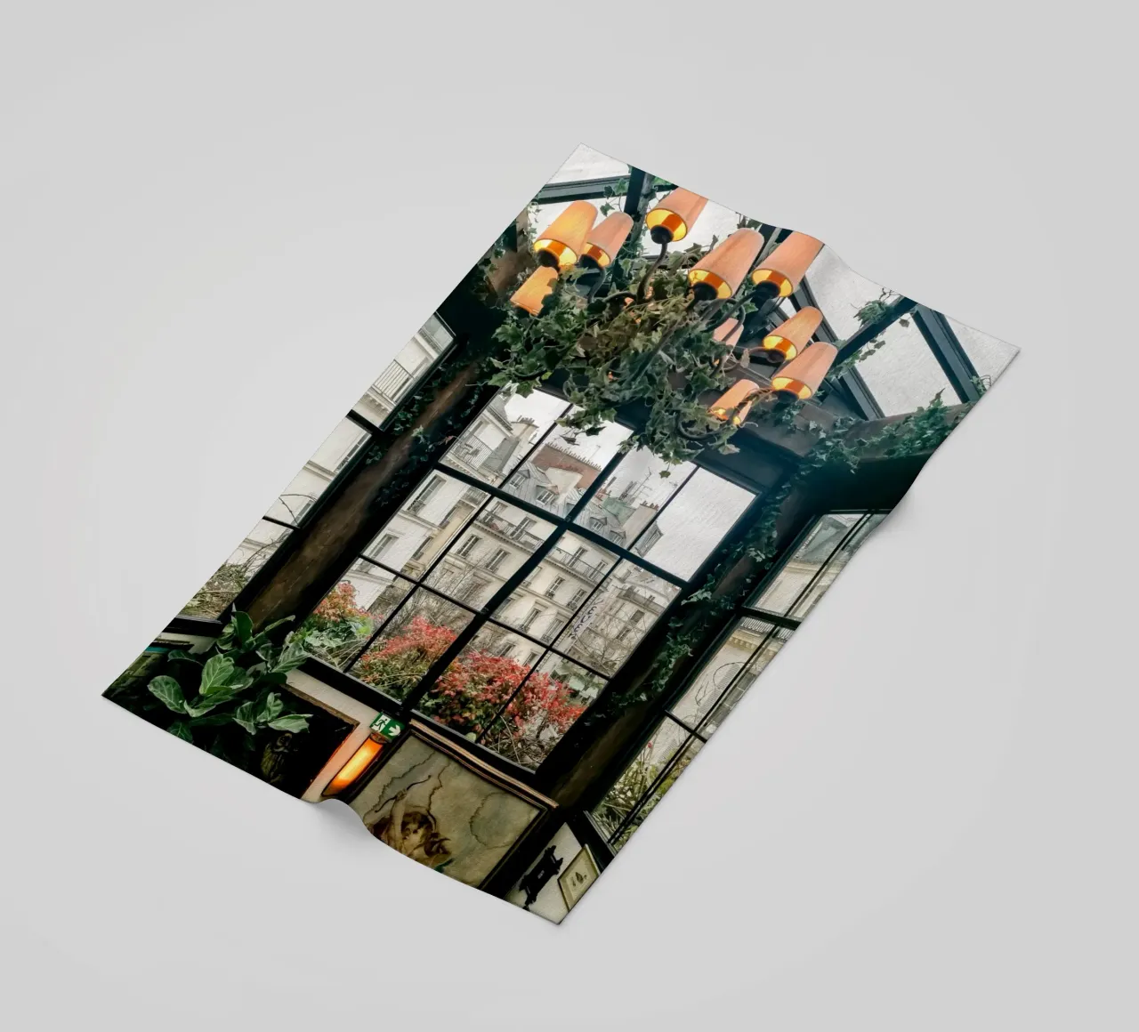 Paris Window View telo mare da GraceDigitalArtCo