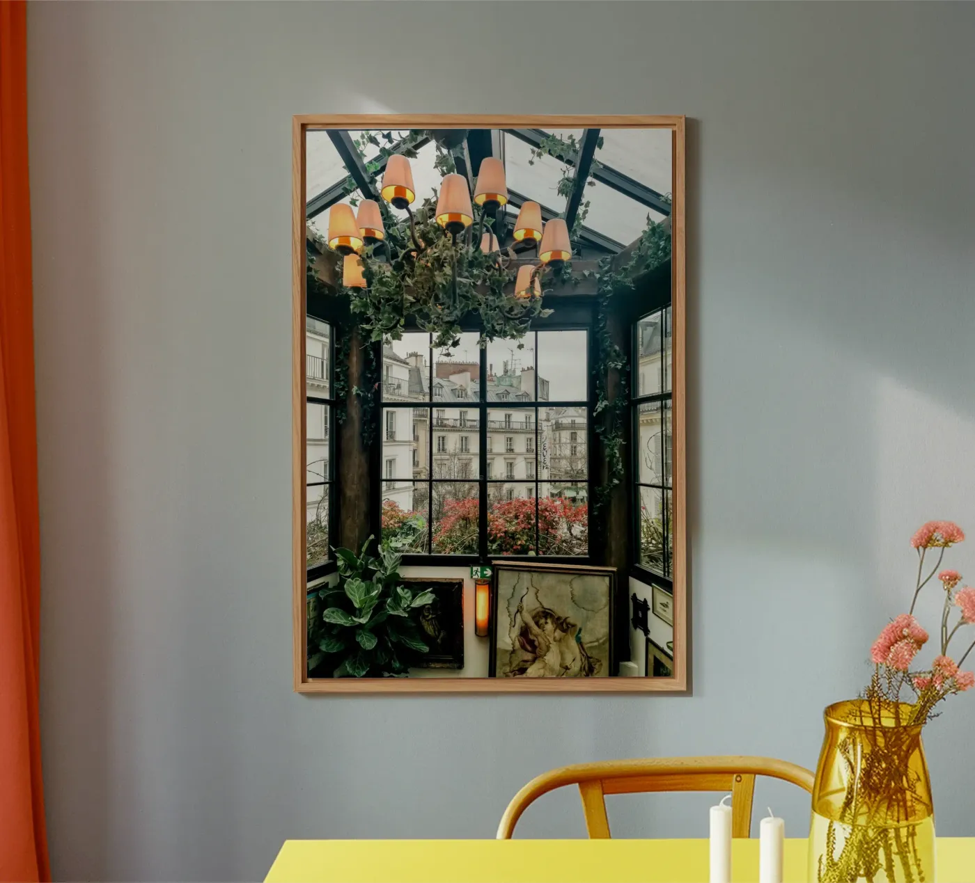 Paris Window View alluminio dibond da GraceDigitalArtCo