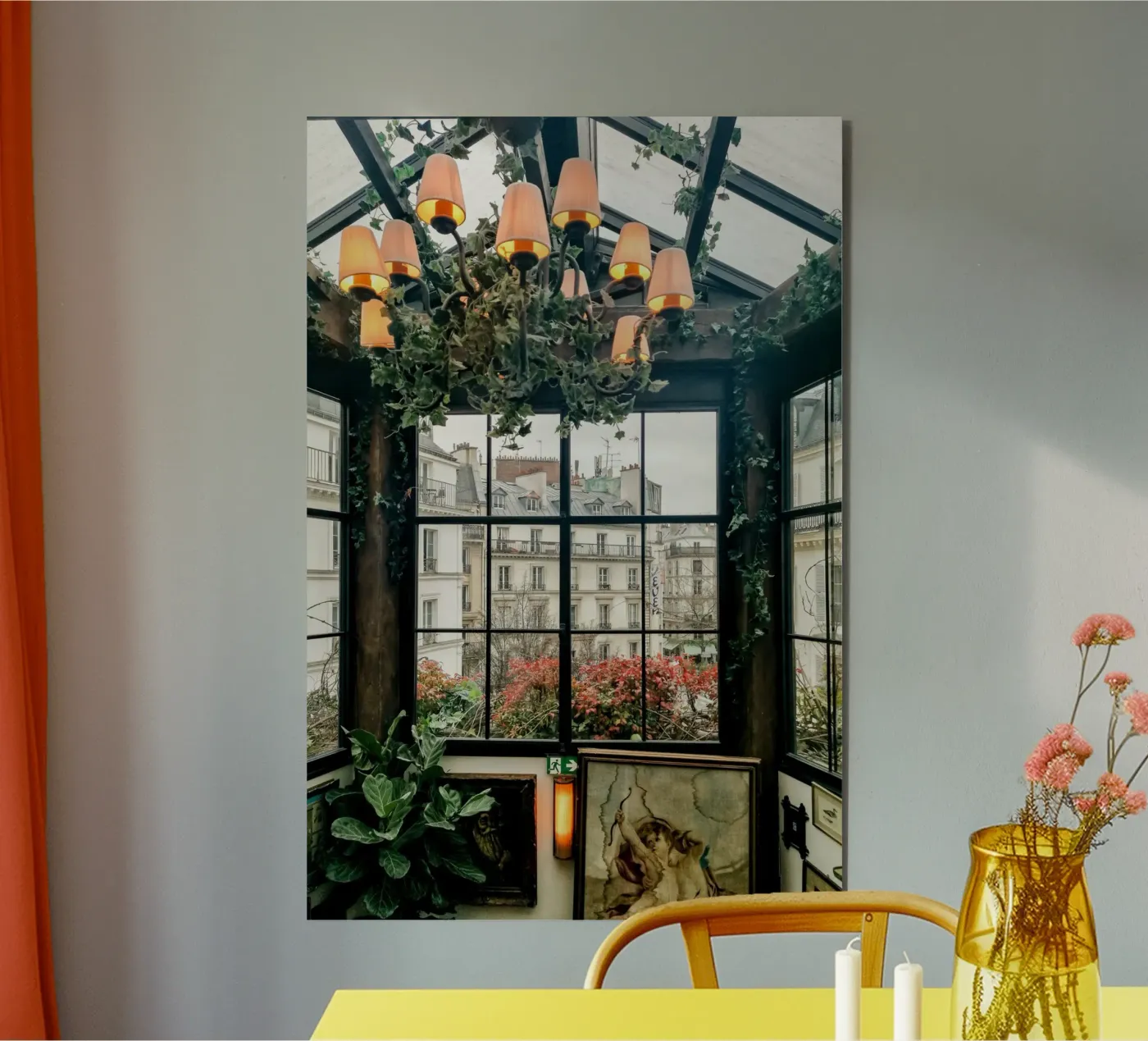 Paris Window View alluminio dibond da GraceDigitalArtCo