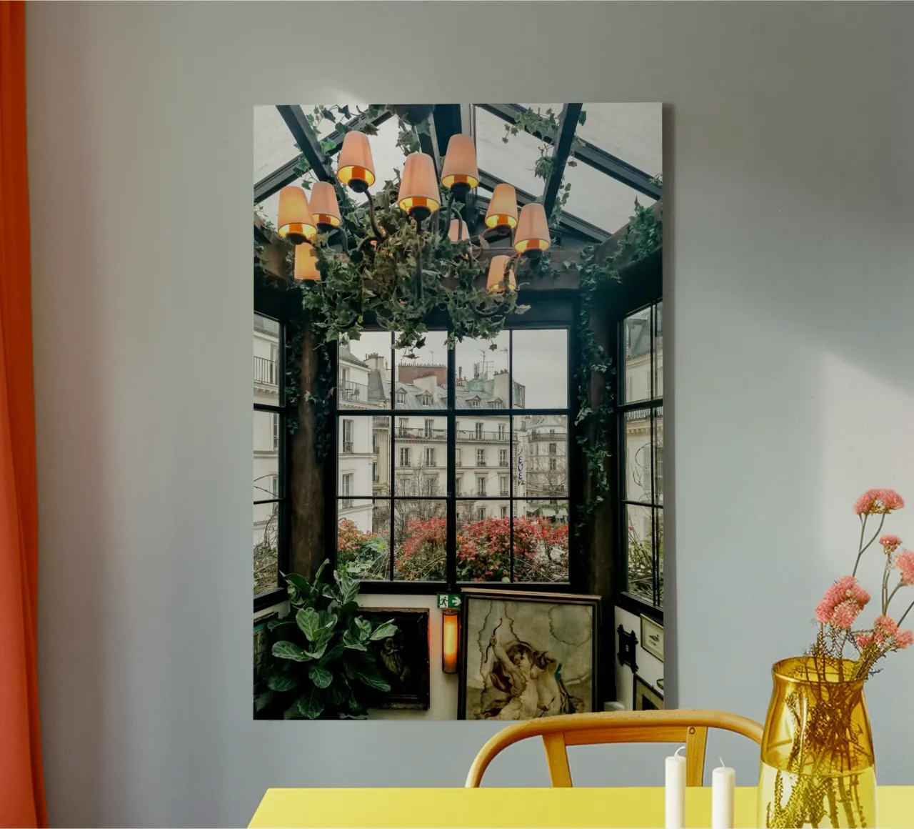 Paris Window View tela da GraceDigitalArtCo