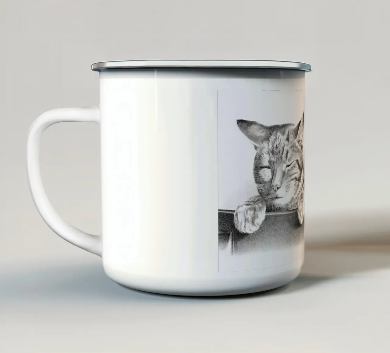 Gatti di Thomas Hunter tazza in smalto da Venus Art