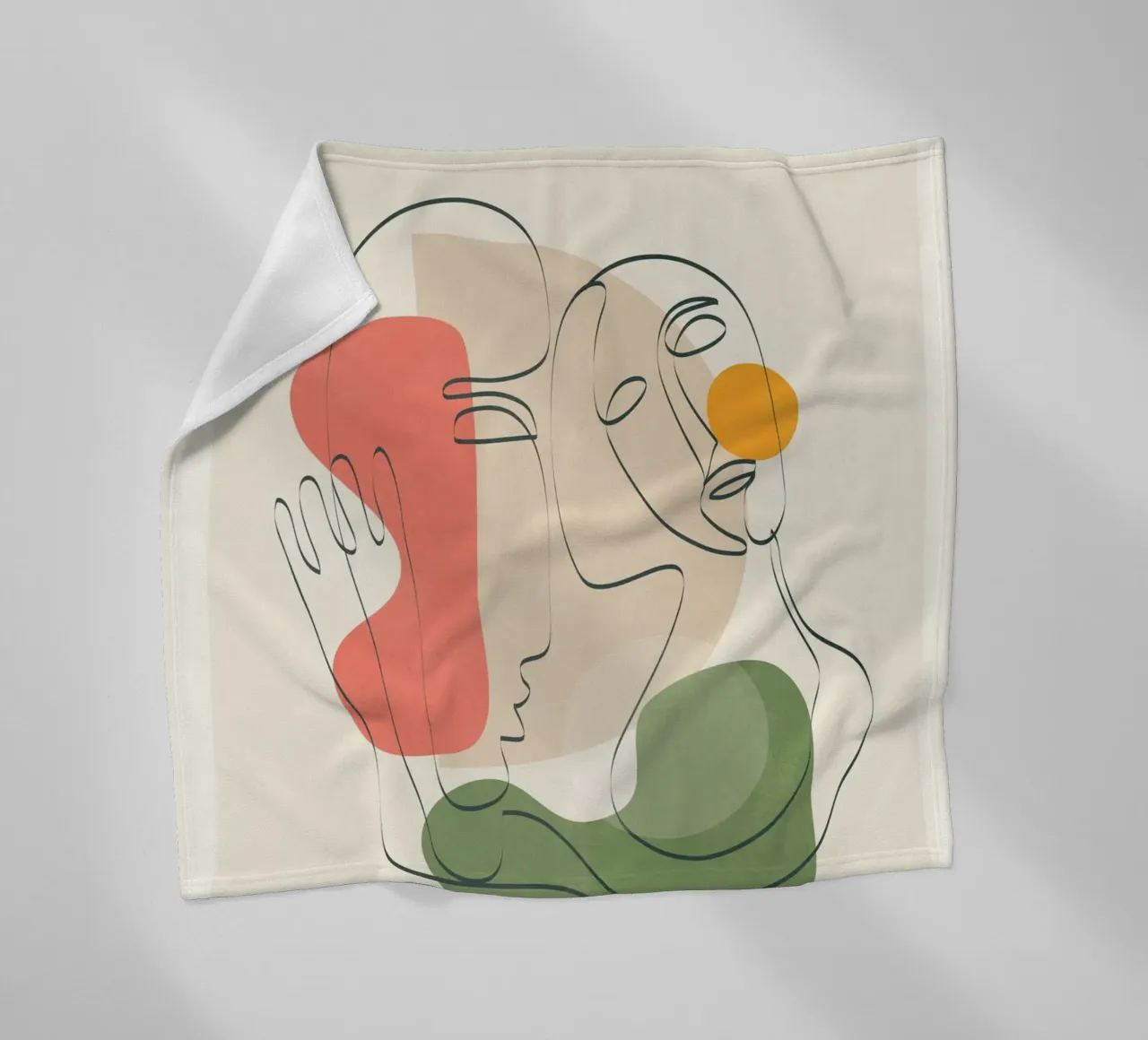 Abstract Sunset Portrait 01 coperta in pile da Flow Line