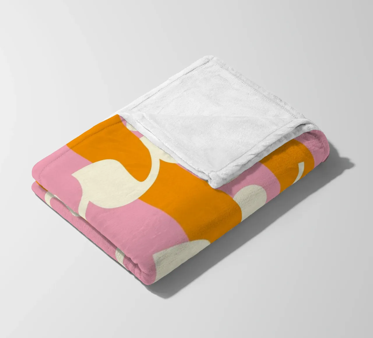 Oui Oui Oui French Quote Art - Retro a righe rosa e arancione coperta in pile da pdigitalprints