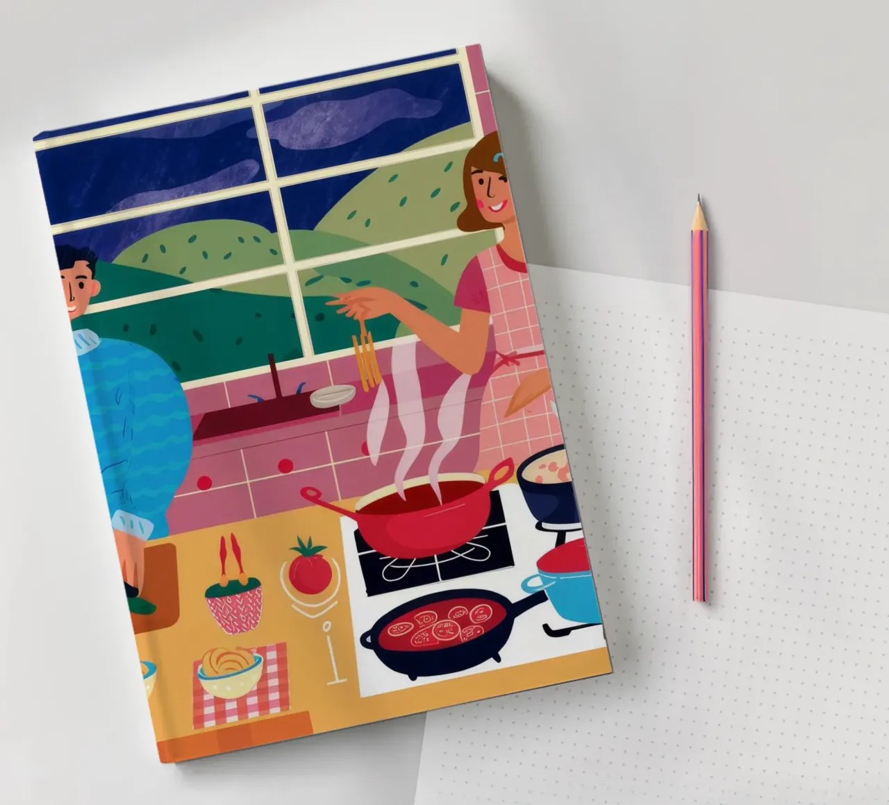 Kitchen Scene Warmth notebook by Chroma Haven