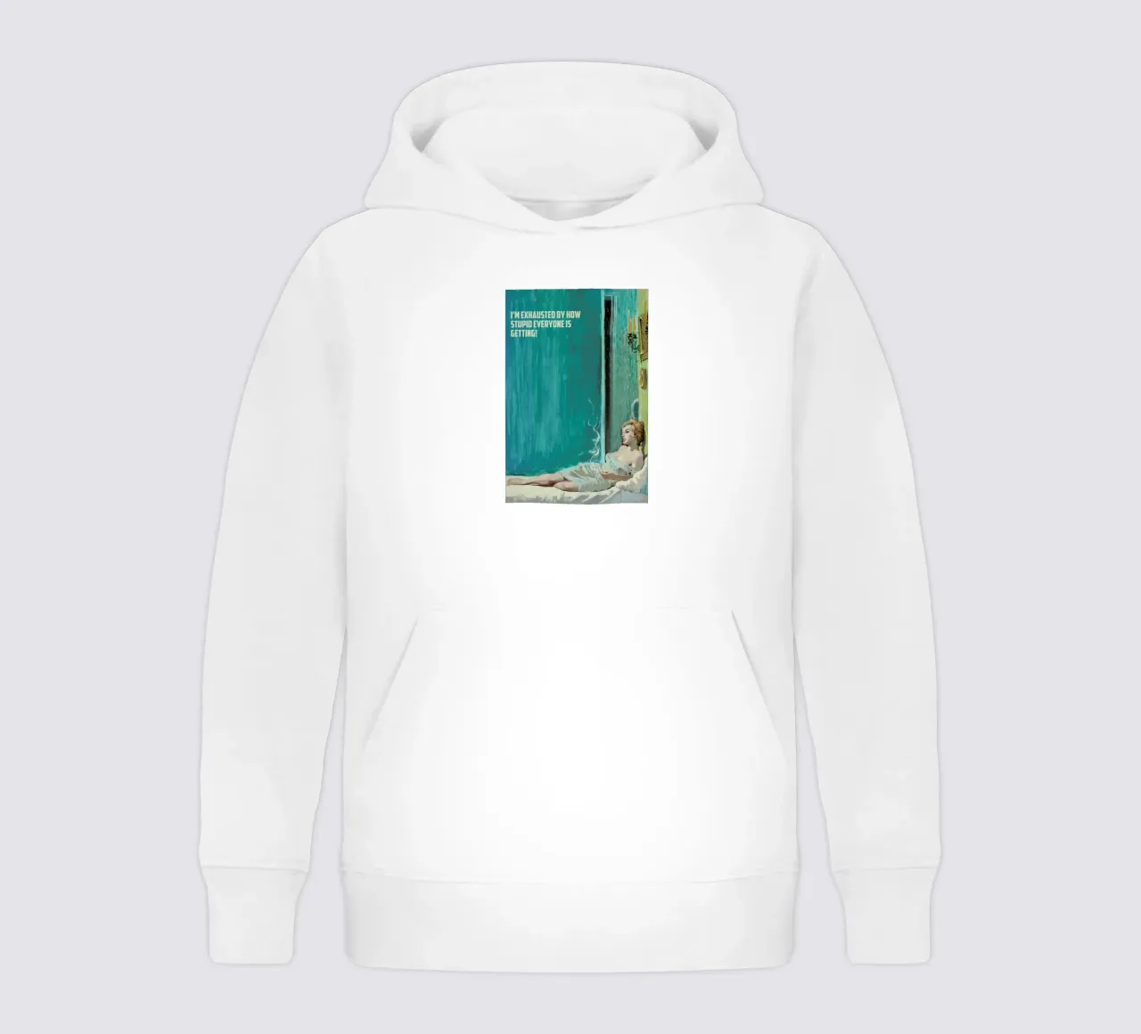 I'm Exhausted By How Stupid felpa bambino con cappuccio da Gallery Print and Art Limited