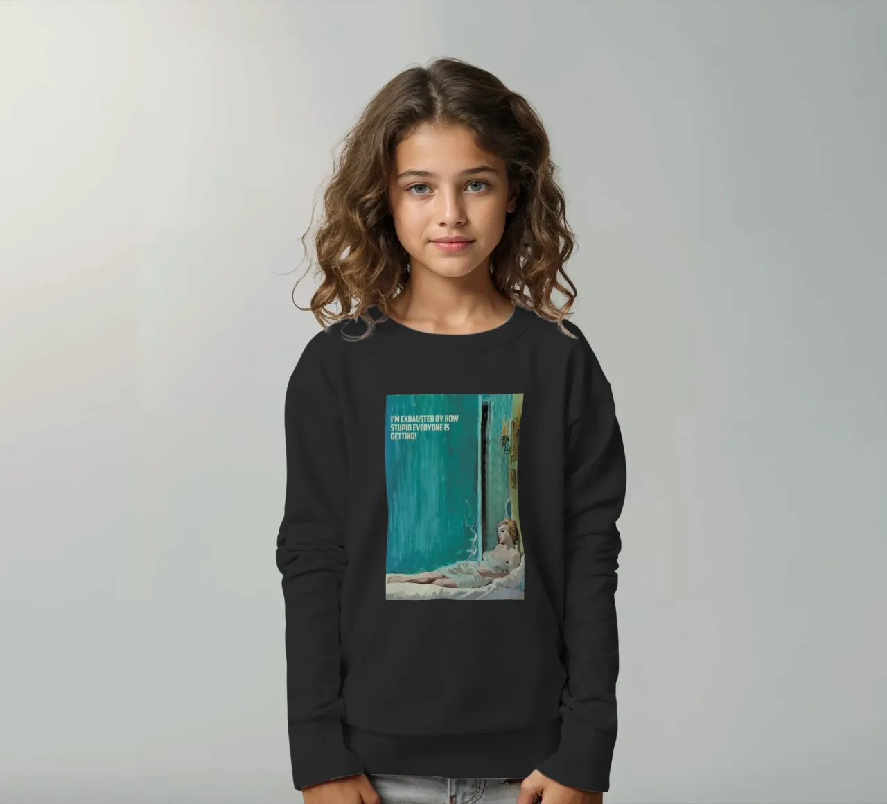 I'm Exhausted By How Stupid felpa bambino da Gallery Print and Art Limited