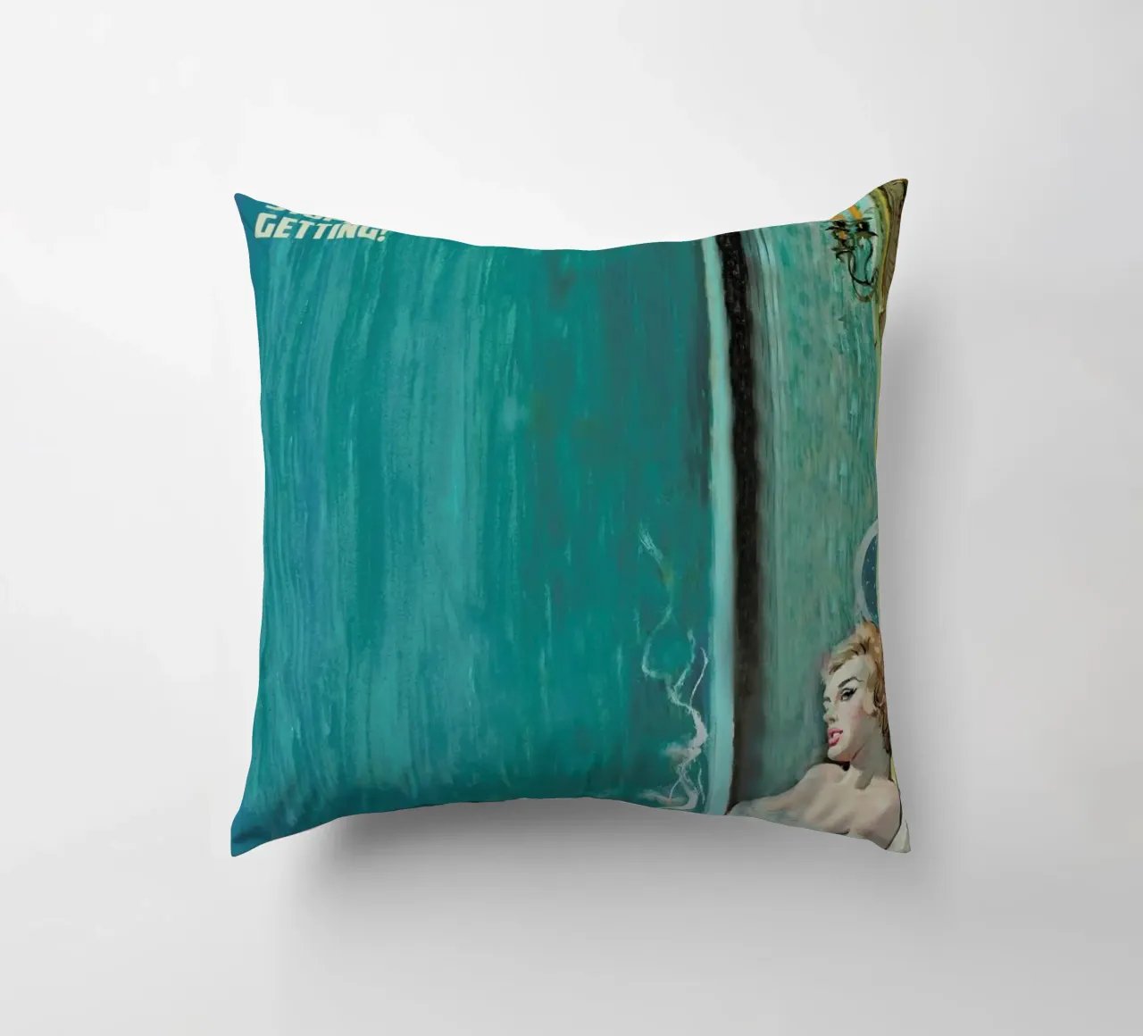 I'm Exhausted By How Stupid decorative cushion by Gallery Print and Art Limited