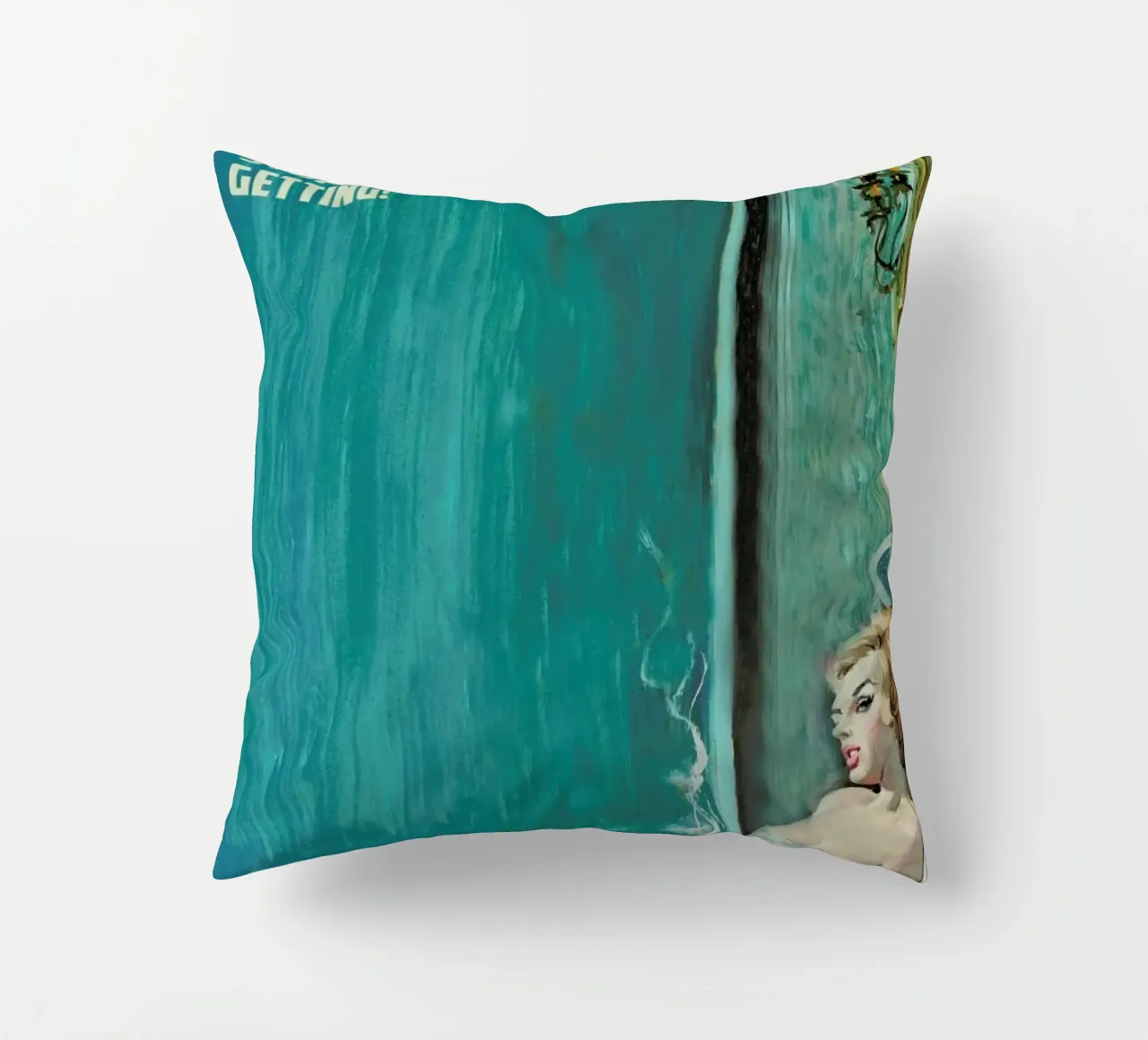 I'm Exhausted By How Stupid decorative cushion by Gallery Print and Art Limited