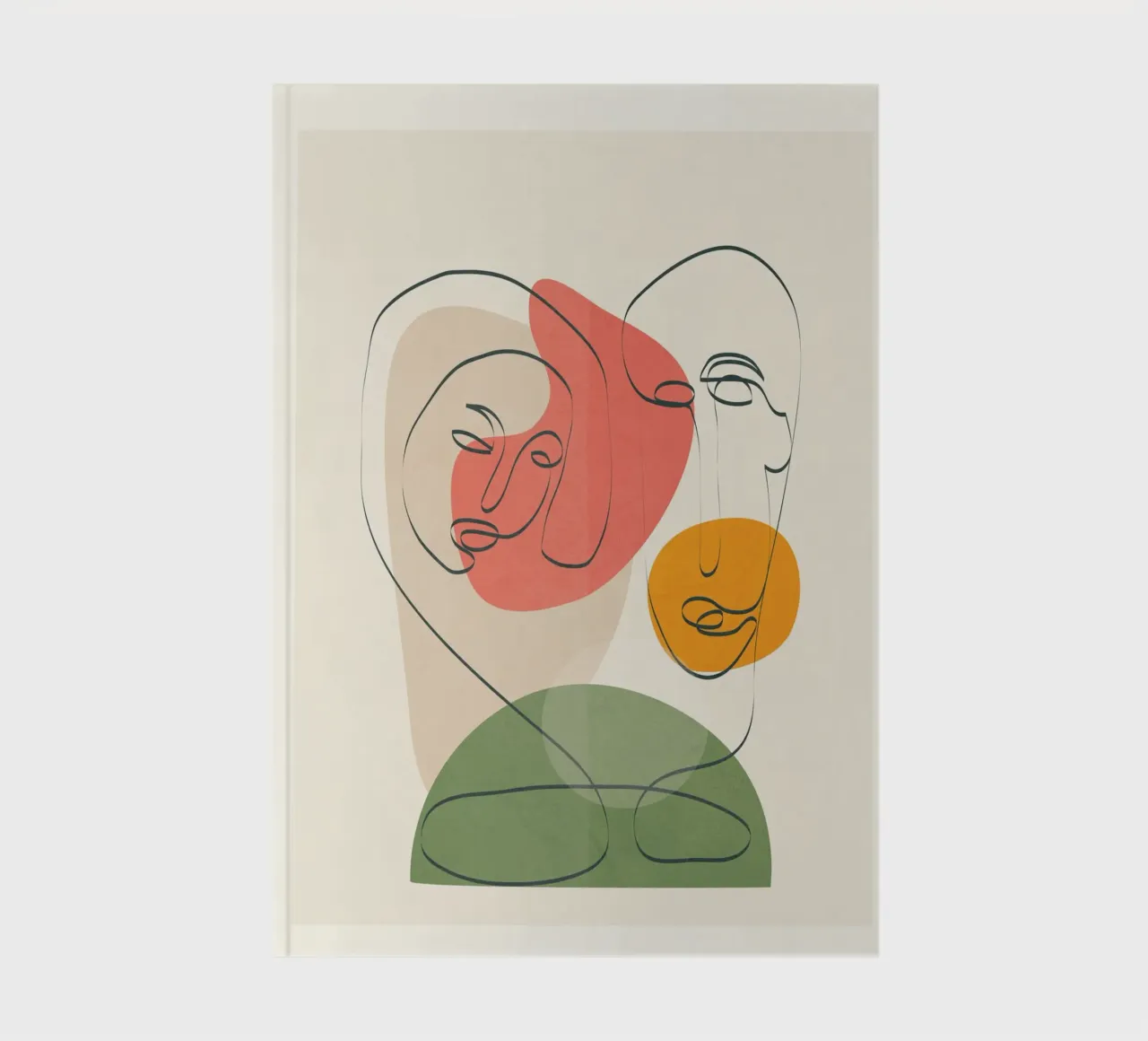 Abstract Sunset Portrait 02 notebook by Flow Line
