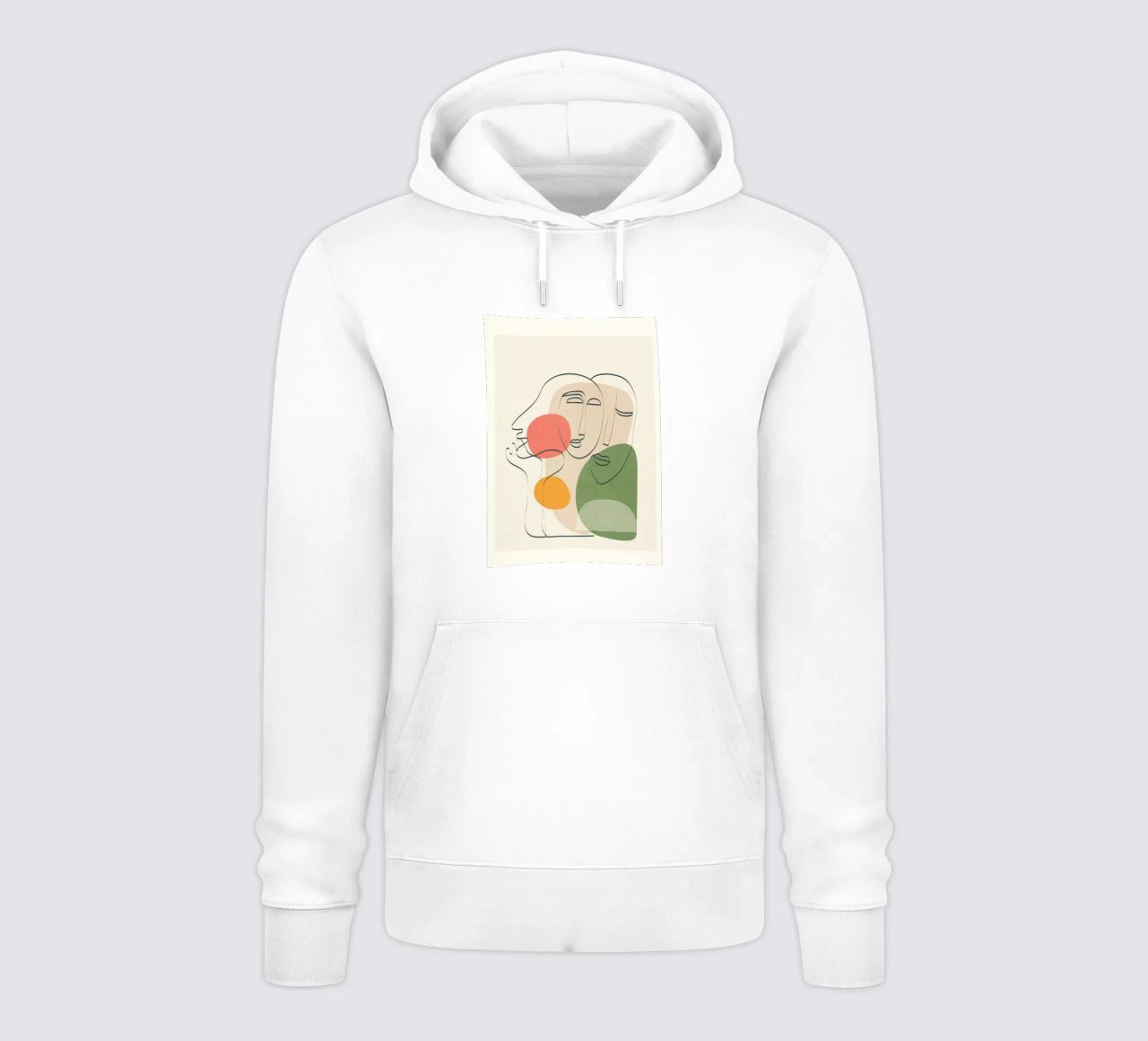Abstract Sunset Portrait 03 felpa con cappuccio da Flow Line