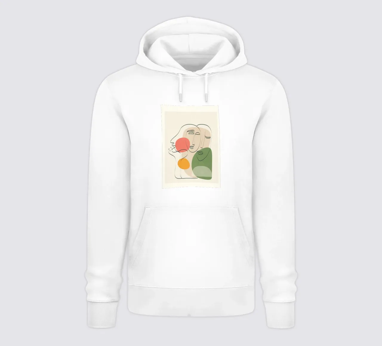 Abstract Sunset Portrait 03 felpa con cappuccio da Flow Line