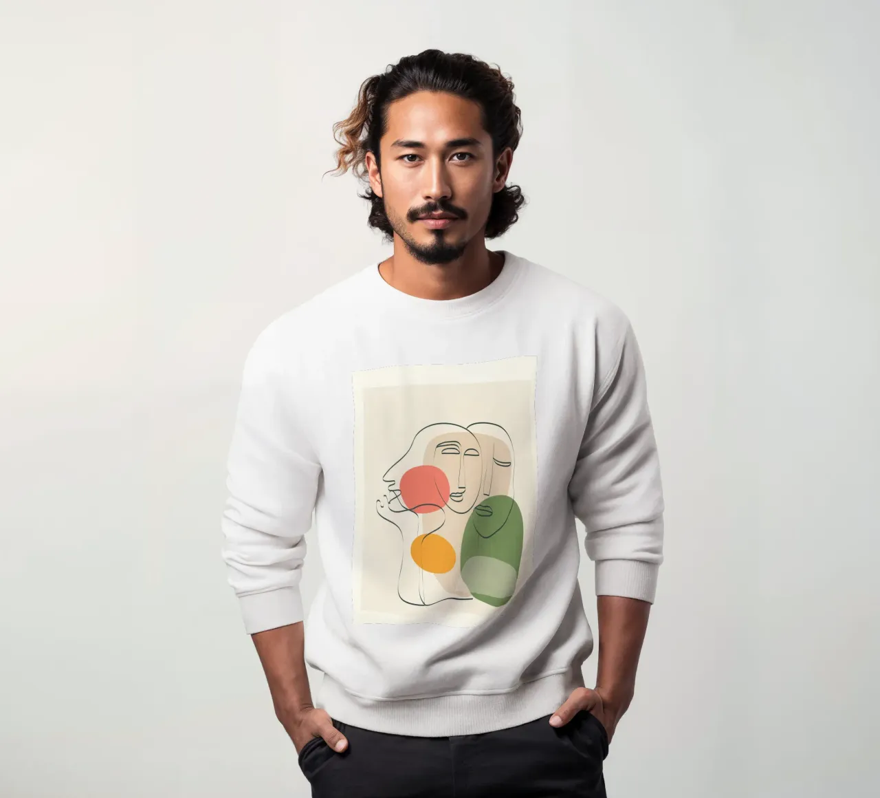 Abstract Sunset Portrait 03 sweatshirt by Flow Line